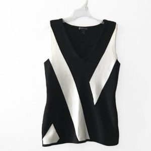 INC International Concepts Black and White Tank Top